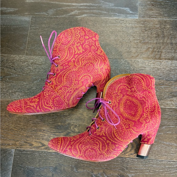 John Fluevog Shoes - John Fluevog Paisley Lace-Up Ankle Boots